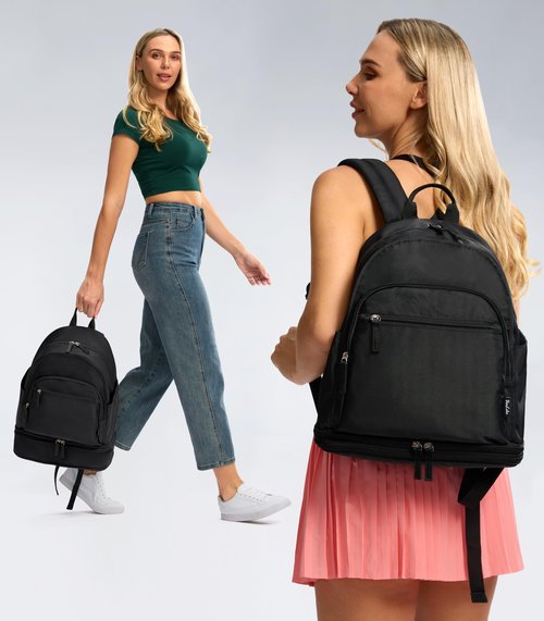 Uselike Gym Backpack for Women Small Gym bag with Expandable Shoe Compartment Waterproof Travel Backpack 26L
