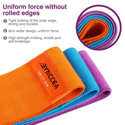Bynccea Resistance Bands, Resistance Workout Elastic Band for Men and Women Resistance Loop Exercise Band Exercise Workout Bands for Home Fitness, Stretching, Strength Training, Physical Therapy