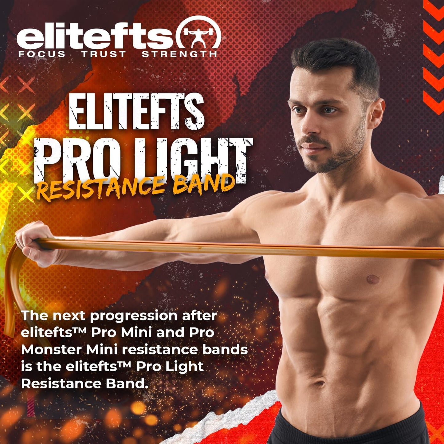 Pro Resistance Band for Core Stability & Flexibility - EliteFTS Portable & Joint-Friendly