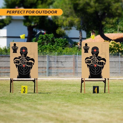 DEZIBOX Shooting Targets Cardboard 17.24x13.3 Inch, Thick Cardboard Targets for Shooting Range, Silhouette Paper Target for Indoor and Outdoor Practice