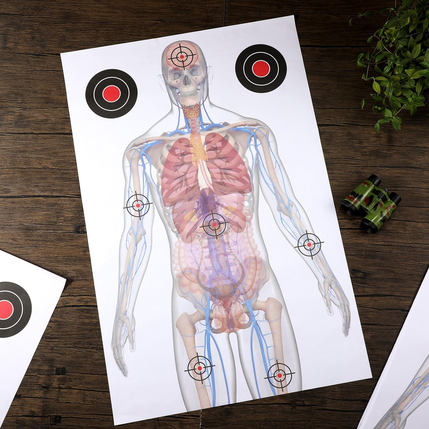 Hollowfly 50 Sheets 23 x 35 Inch Paper Shooting Targets Silhouette Medically Designed Human Gun Targets for Shooting Range Indoor Pistol Practice (Classic)