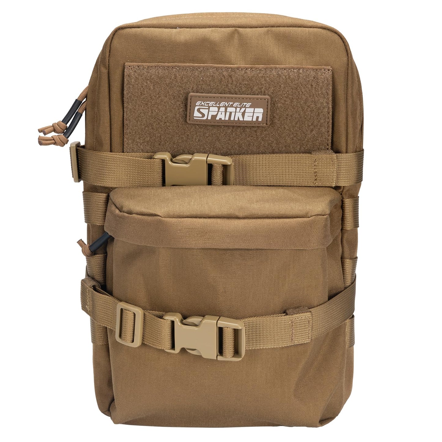 EXCELLENT ELITE SPANKER Tactical Small MOLLE Hydration Pack Water Bladder Carrier Pack for Tactical Vest Backpack Plate Carrier (Coyote Brown-Nylon)