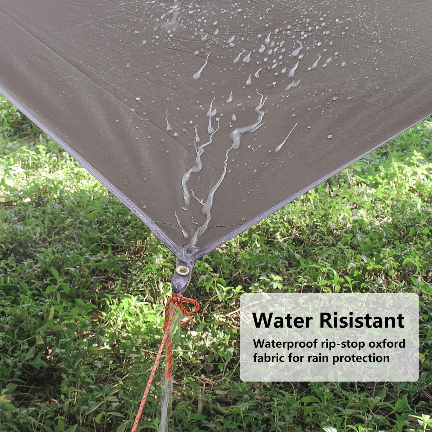 Unigear Hammock Rain Fly, 16.4/14.4/13/10ft Camping Tarp, UV Protection & Waterproof & Lightweight for Camping, Backpacking and Outdoor Adventure (Brown,10 * 10ft)