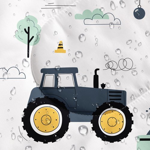 Smell Sunshine Kids Sleeping Bag for Boys Girls,Truck Tractor Excavator Print-Lightweight Warm Portable Outdoor Indoor-Waterproof Cold Weather Resistant Sleeping Bag for Camping Hiking(Tractor)