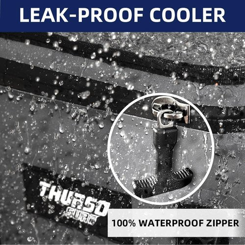 THURSO SURF Soft Cooler 24 Can Portable Ice Cooler Bag — 48 hr Insulation Leakproof & Airtight Waterproof Zipper Floating Beach Cooler for Travel Camping Kayak Paddleboard (Olive)