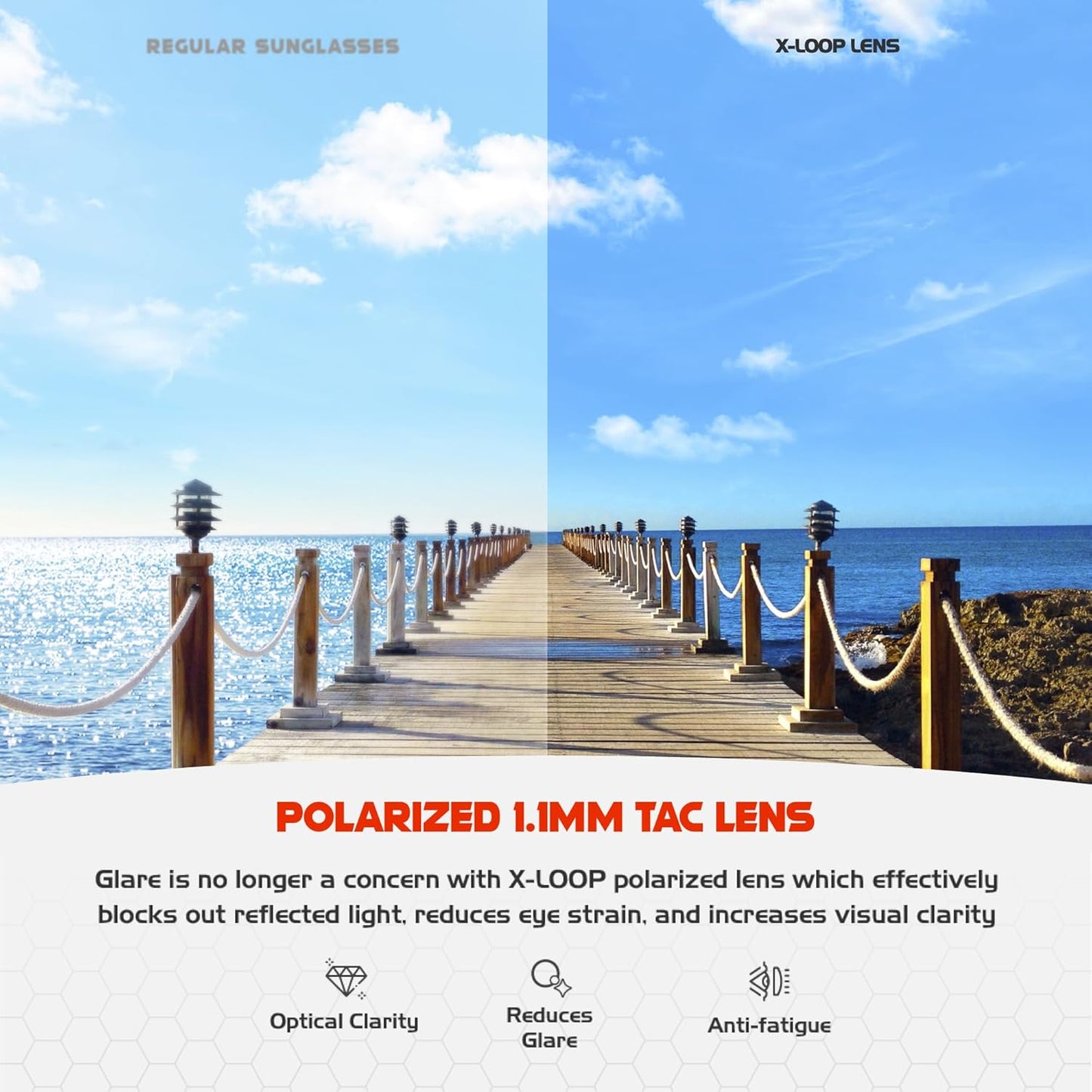 Polarized Sports Sunglasses for Men - UV400 Baseball, Running, Cycling & Golf