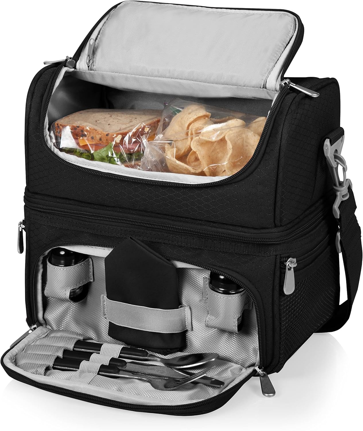 PICNIC TIME Coca-Cola Enjoy Coke Pranzo Lunch Bag, Insulated Lunch Box with Utensil Set, Lunch Cooler Bag, (Red)