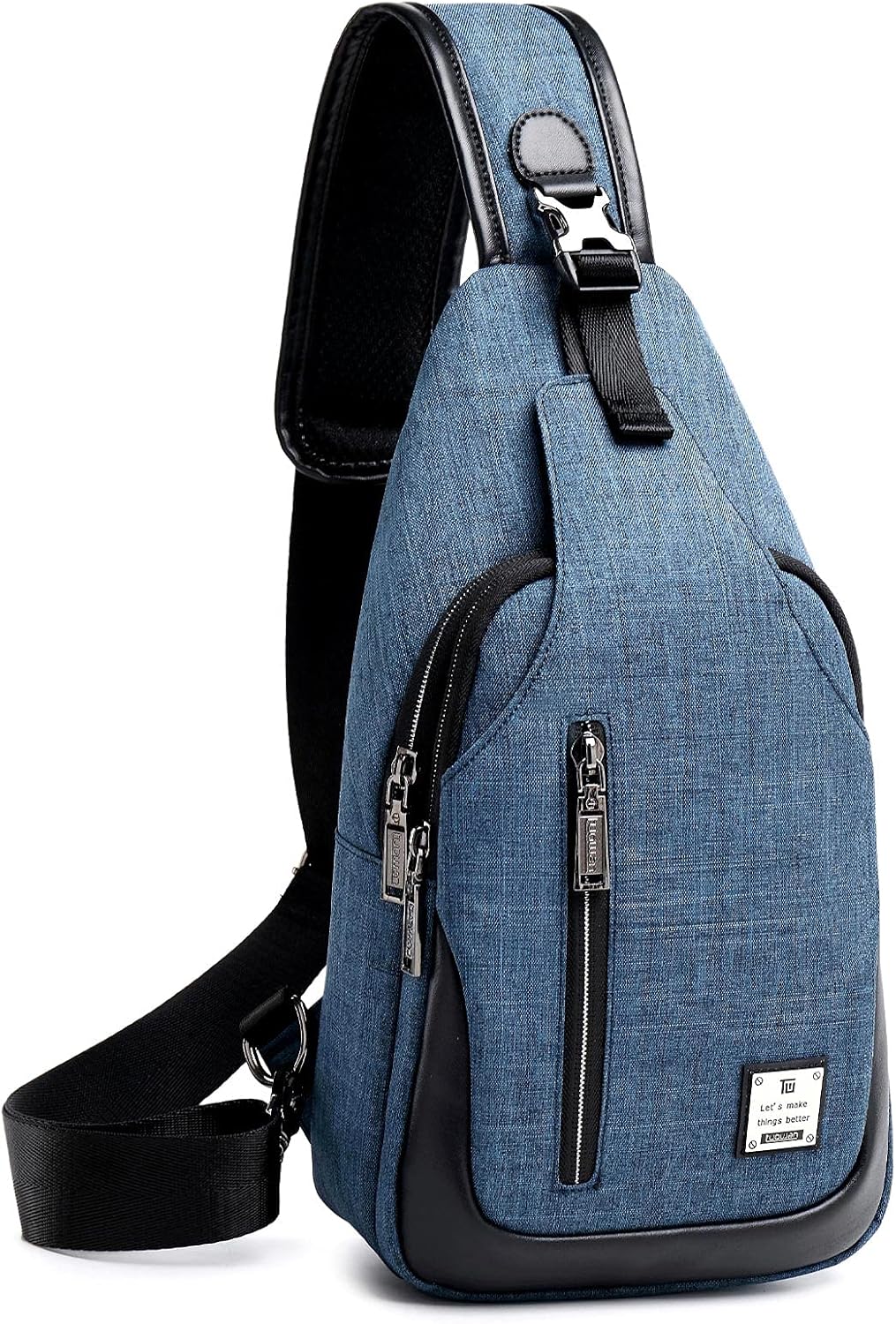 Small Sling Bag Crossbody Backpack Over the Shoulder Bag for Men Women Travel Outdoors, Lightweight Chest Pack (Small, Black)