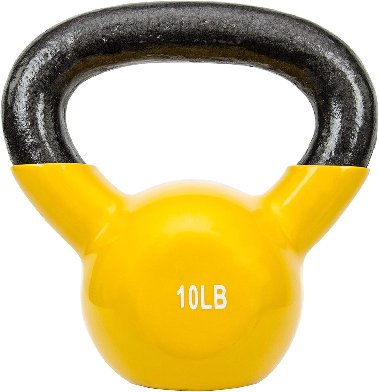 Sunny Health & Fitness Vinyl Coated Kettlebell for Strength Weight Training & Swinging Exercise - In 5, 10, 15, 20, 25 Pound