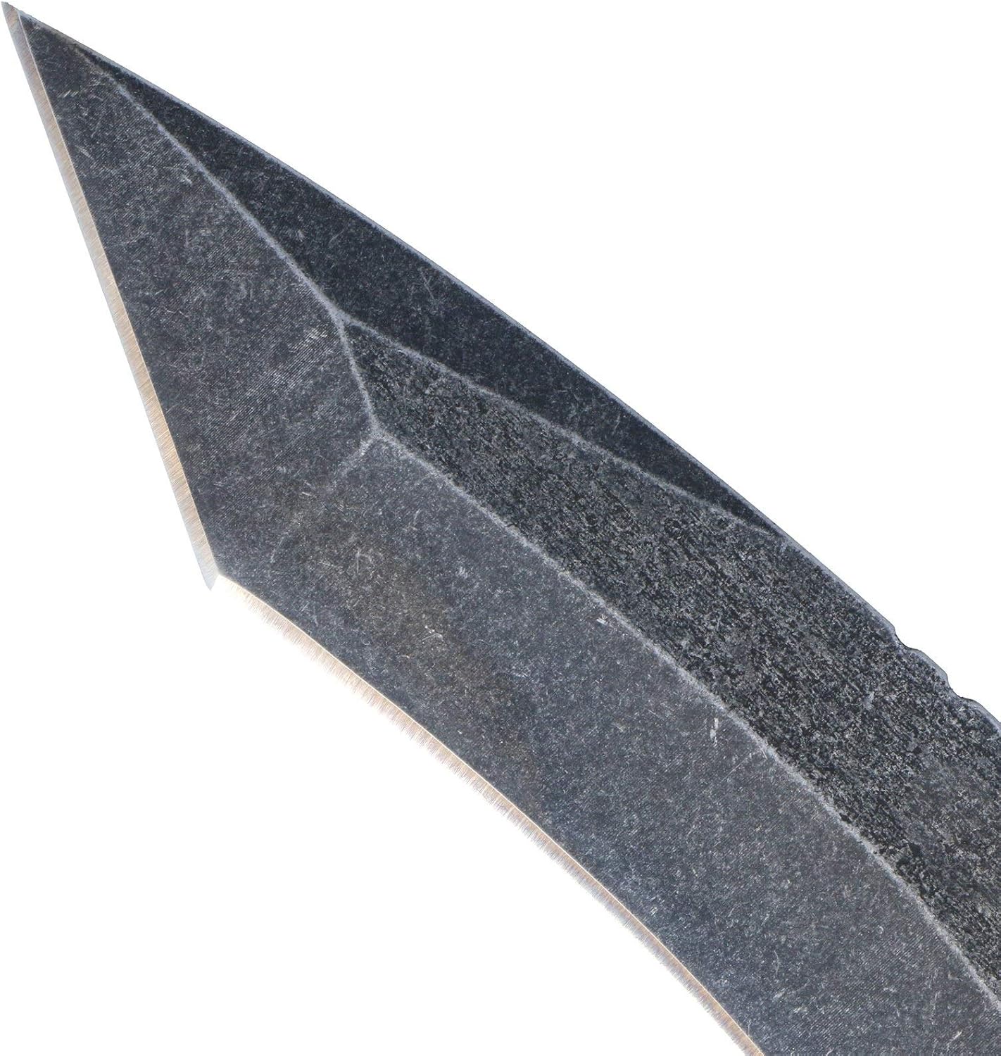 Wartech HML01 Milspec Stonewashed Blade with G10 Handle hunting Knife, 10.5" , Black