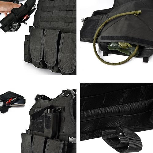 YAKEDA Adjustable Tactical Airsoft Training Vest | Camping, Fishing, Hunting,Gift for Halloween and New Year(Green, One Size)