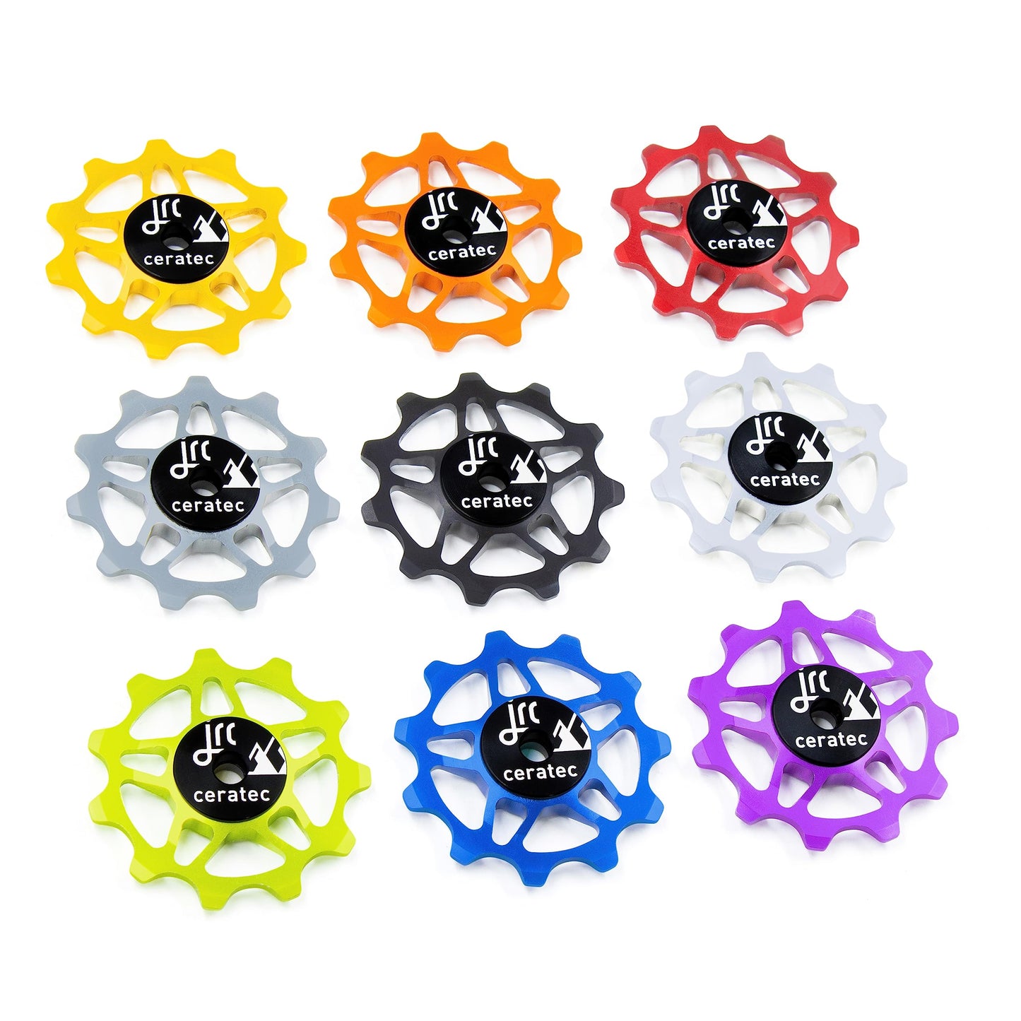 JRC Components 11T Ceramic Pulley Wheels | Compatible with 12 Speed Shimano 105 R7150 & Ultegra R8150 | Hybrid Ceramic Derailleur Pulley Wheel -Red