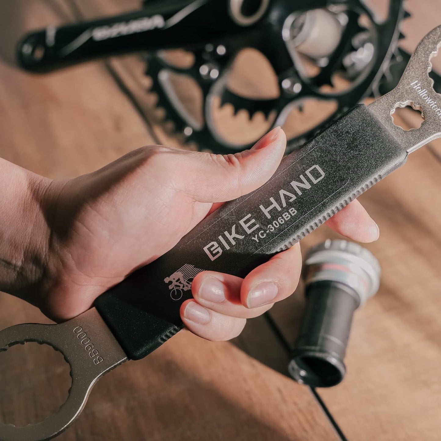 BikeHand Bicycle Bottom Bracket Tool - Compatible with Shimano Hollowtech II/BB9000, BBR60, M8000, Sram Dub, Truvativ GXP, FSA Mega EVO or Campagnolo Ultra-Torque