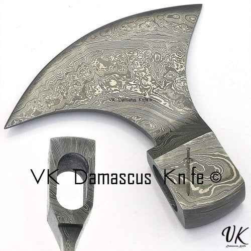 Damascus Axe Head - Viking Axe Head Only, Camping Hatchet Head for Making Wood Splitting Axe for Wood Cutting Axes and Hatchets 3007