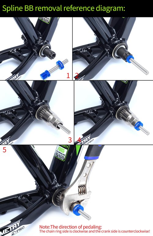CYCEARTH Bike Square & Spline Axis BB Bottom Bracket Anti Drop Auxiliary Removal Disassembly Repair Tool Fixing Rod