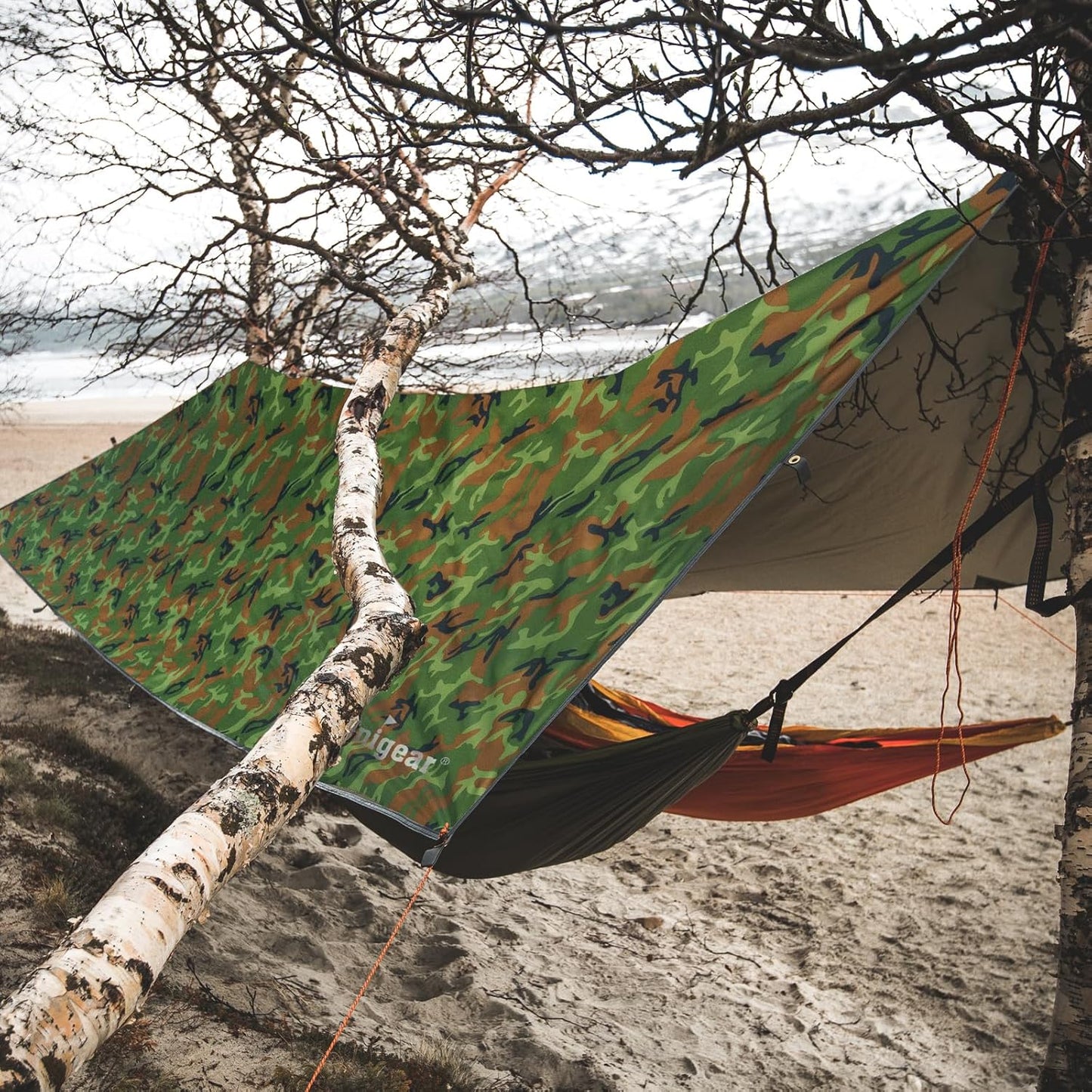 Unigear Hammock Rain Fly, 16.4/14.4/13/10ft Camping Tarp, UV Protection & Waterproof & Lightweight for Camping, Backpacking and Outdoor Adventure (Brown,10 * 10ft)