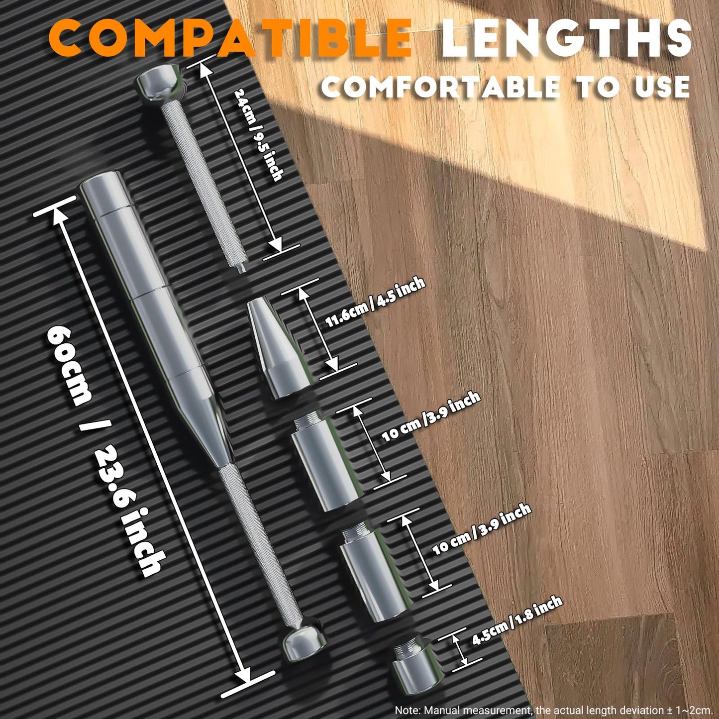 Adjustable Macebell Clubbell,6-in-1 Premium Steel Indian Club,Training for Full Body, Muscles, Shoulder, Grips & Forearms Workouts to Stretching