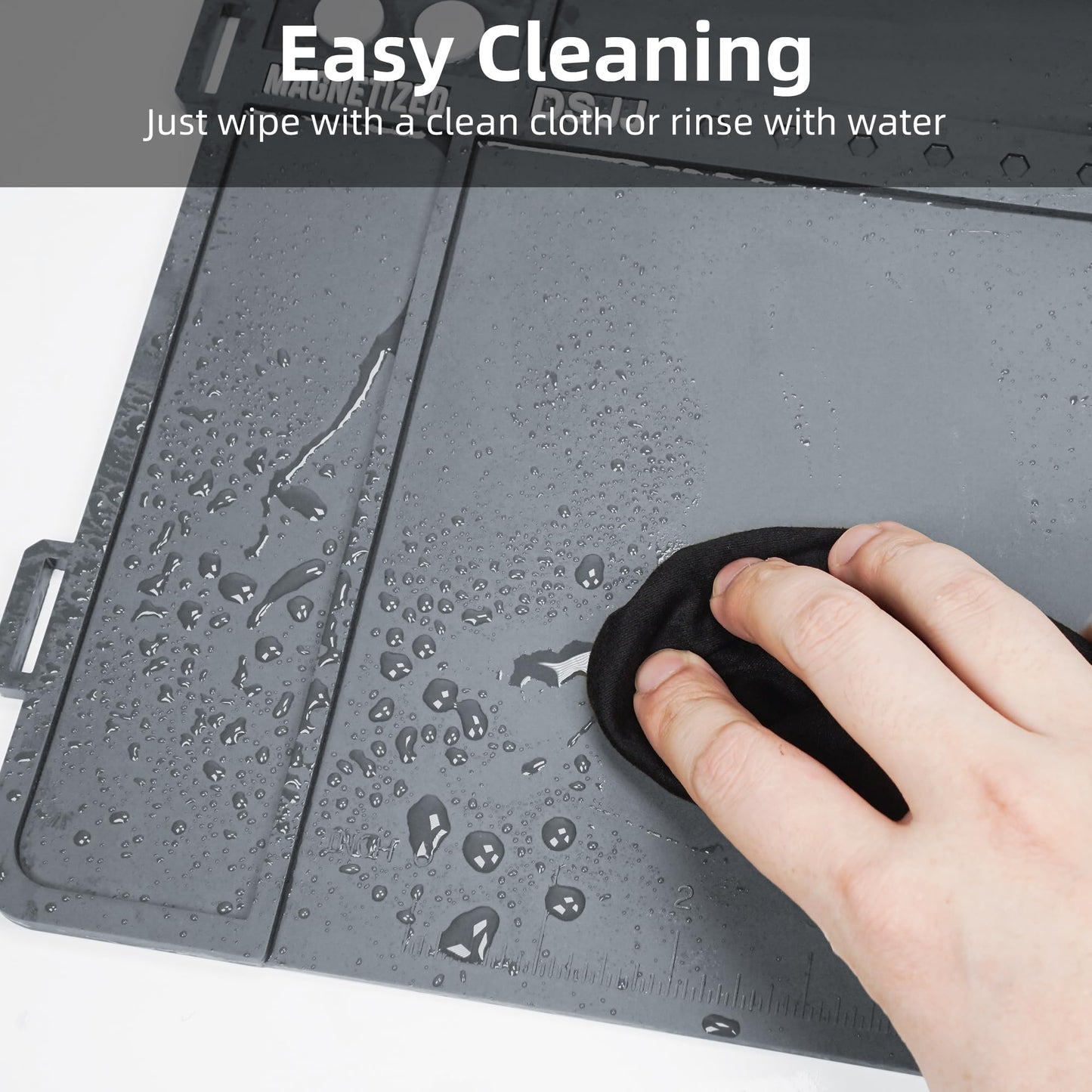 CKPART Pistol Gun Cleaning Mat, Premium Gun Cleaning Pad Magnetic with Organizer Parts Tray, Anti-Slip Rubberized Pistol Gun Mat, Protective Workbench Mat for Pistol Cleaning (16.5"x 10.43")