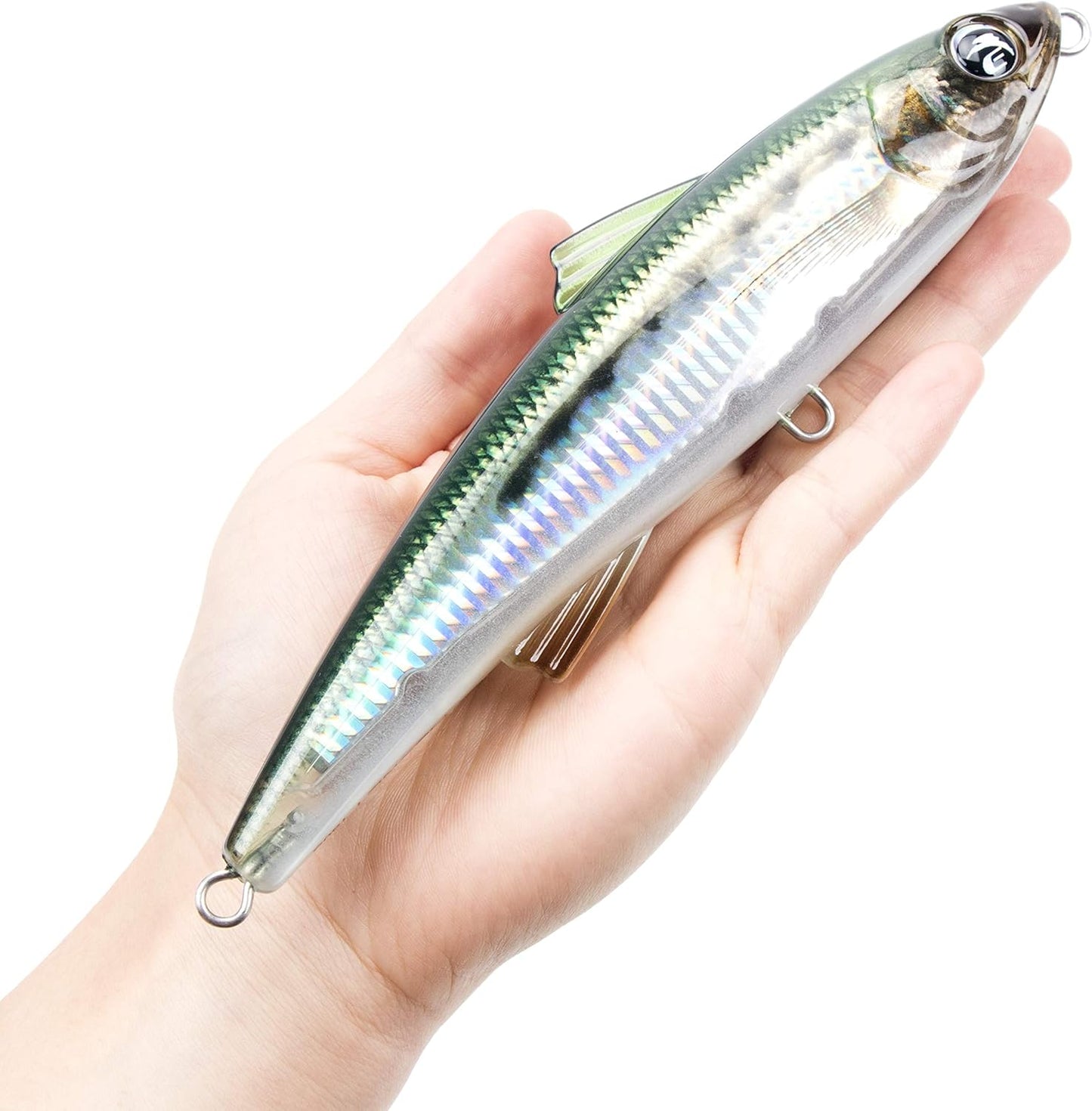 Hornet Saltwater Fishing Lure 2.9oz 7in Topwater Popper Hard Bait Floating Pencil Lure for Kingfish/Tuna/Mackerel/Marlin/Mahi Mahi Offshore Trolling Onshore Floating Crankbait