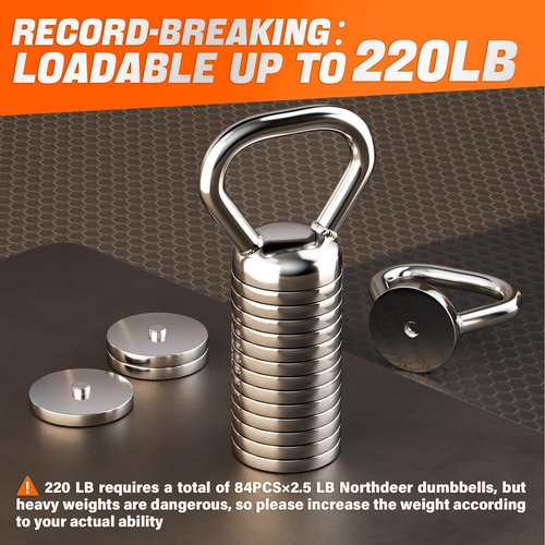 Northdeer Kettlebell Handle Steel Grip 10LB - Compatible with Northdeer Steel Weights