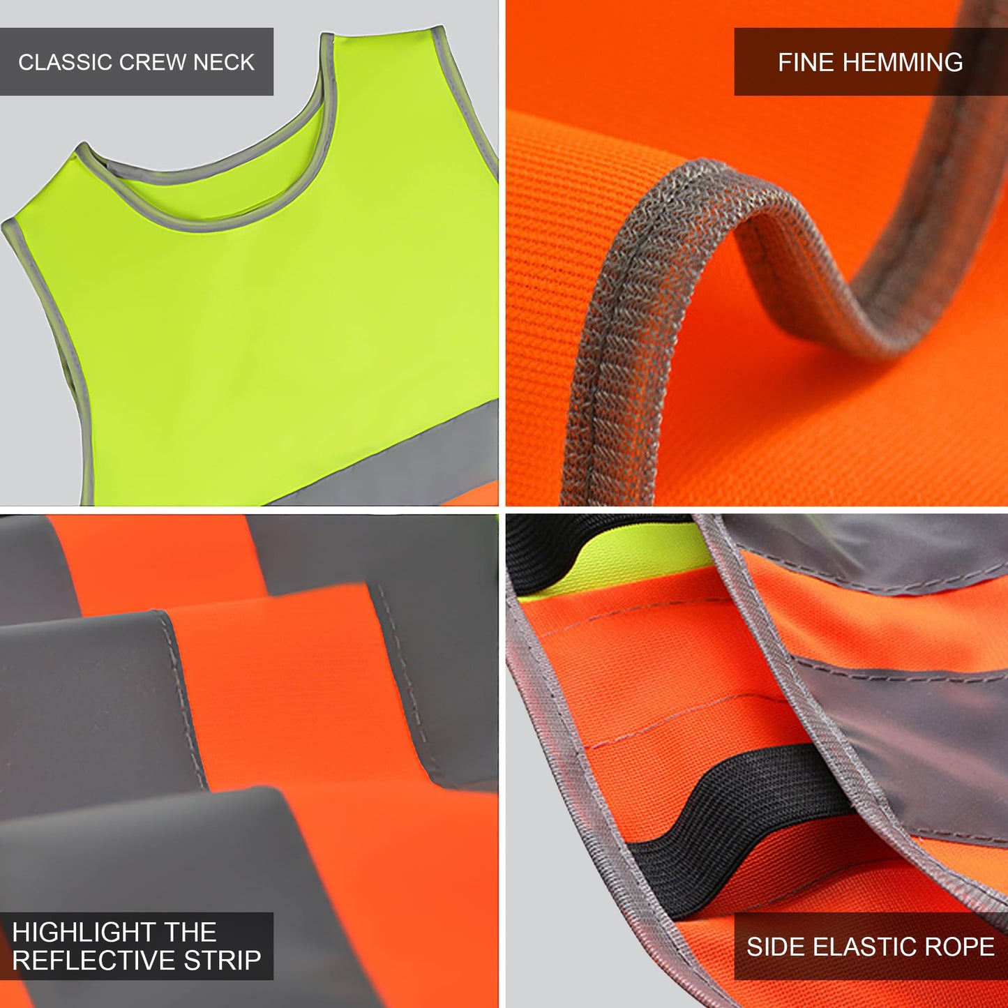 GOOFIT High Visibility Reflective Safety Vest Children's Bicycle Safety Vest Running Lightweight Vest Reflective Vest for School Walking and Playing Boys Girls Pack of 3