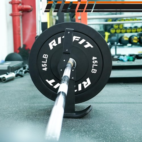 RitFit Barbell Jack Deadlift Stand Bar With Non-slip Handle and Base, 660LB Capacity, Metal, Standard Finish