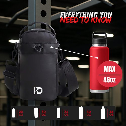 Magnetic Gym bag, Gym Bag for Men and Women, Magnetic Fitness Waist with Bottle Compartments and Accessories, Phone, Wallet and Keys.