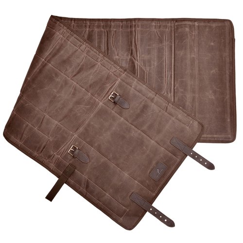 Waxed Canvas Gun Cleaning Mat, 59" x 18" Large Gun Cleaning and Shooting Mat Pad, Portable (Coffee)