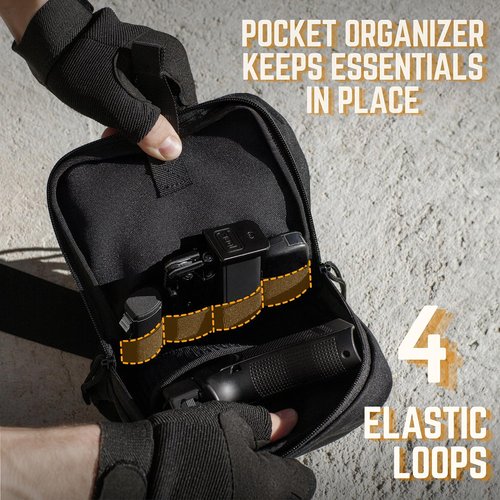 LINKA Tactical Sling Bag for Men - CCW Sling with Secure Chest Holster - Durable EDC Shoulder Bag for Everyday Use, Range, Hiking - Sleek