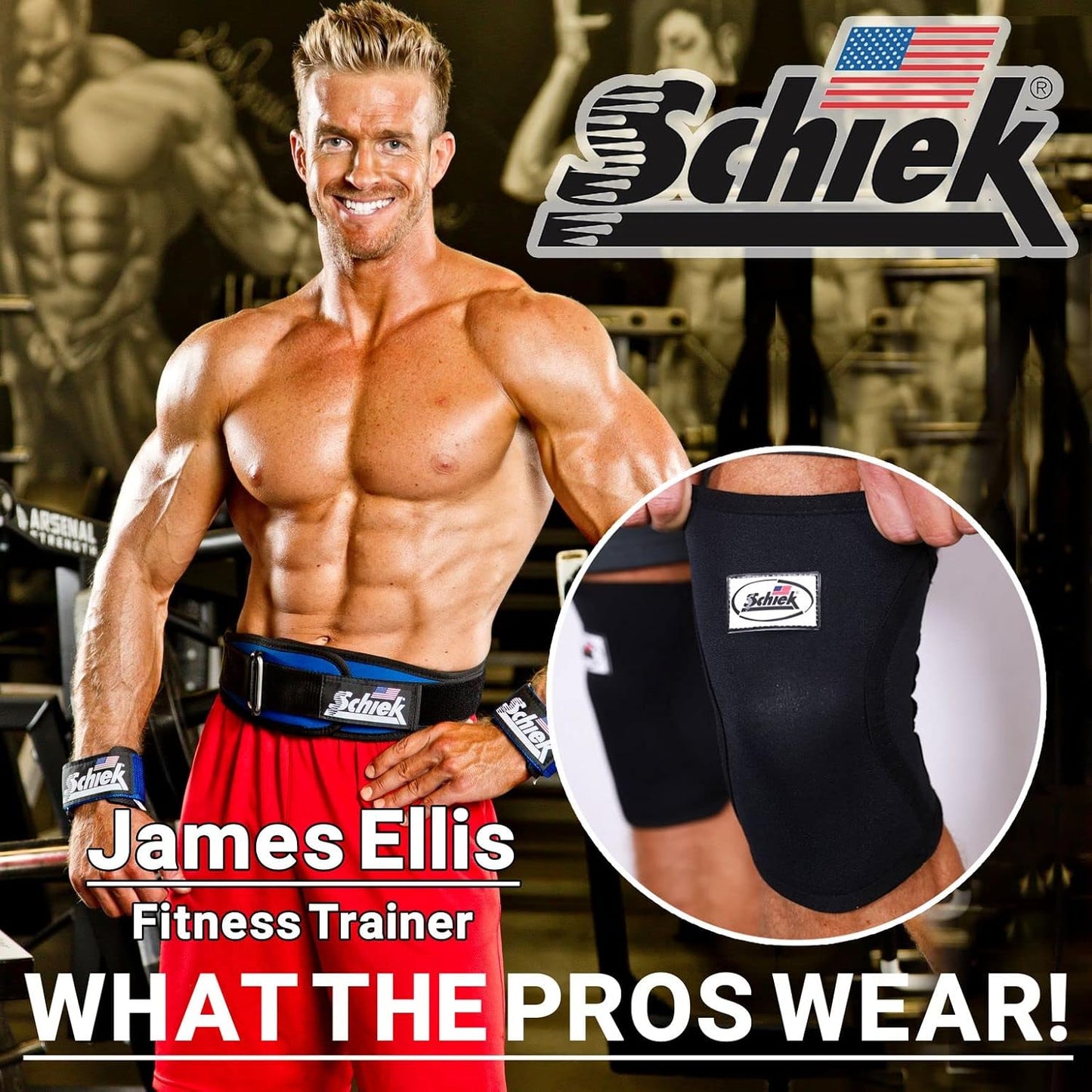 Schiek Sports Model 1170 Knee Sleeves - 5mm Neoprene Knee Compression Sleeves for Weight Lifting