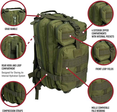Convertible Tactical Backpack – Rothco Medium Transport Pack for Hiking & Outdoor Use