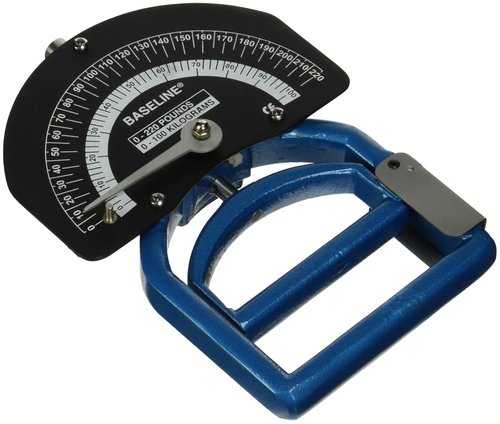 Baseline 12-0281 Smedley Spring Adjustable Handle Hand Dynamometer, 0 to 220 lbs. Force Range