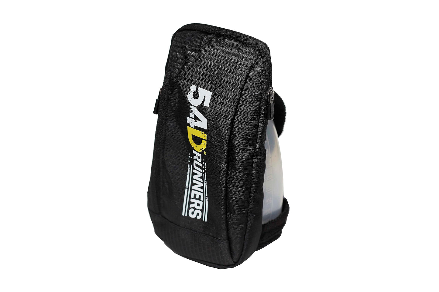 54D Running Handheld Quick Squeeze. No-Grip Adjustable Hand Strap. 12oz - 250ml / Insulated White Hydration Water Bottle.
