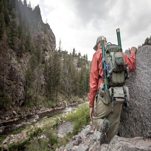 Big Horn Fishing Chest Vest with MOLLE Gear & Hydration Pocket - Olive, Medium