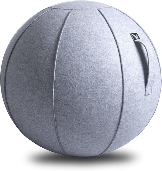 Vivora Luno Premium Ergonomic Sitting Ball Chair, Felt, Max Size (25 to 26 inches), for Home Offices, Balance Training, Yoga Ball, Posture Improvement