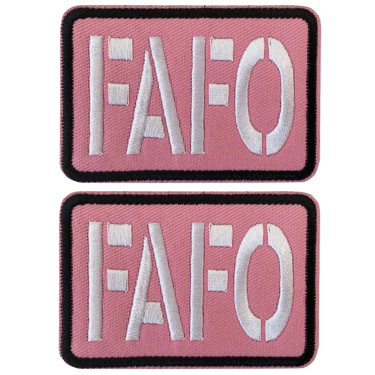 GYGYL 2Pcs FAFO Patches, Embroidered Tactical Military Morale Patch Applique Fastener Hook and Loop Patches for Tactical Caps, Bags, Backpacks, Tactical Vest, Military Uniforms(Pink)