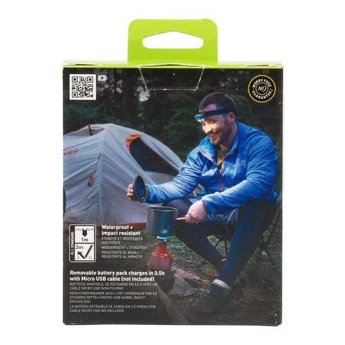 Nite Ize Radiant RH2 PowerSwitch Rechargeable Headlamp - Headlamp for Camping & Hiking - Rechargeable Battery - Hands-Free Light with 7 Modes Plus Lockout - Waterproof & Impact-Resistant - Blue/Grey