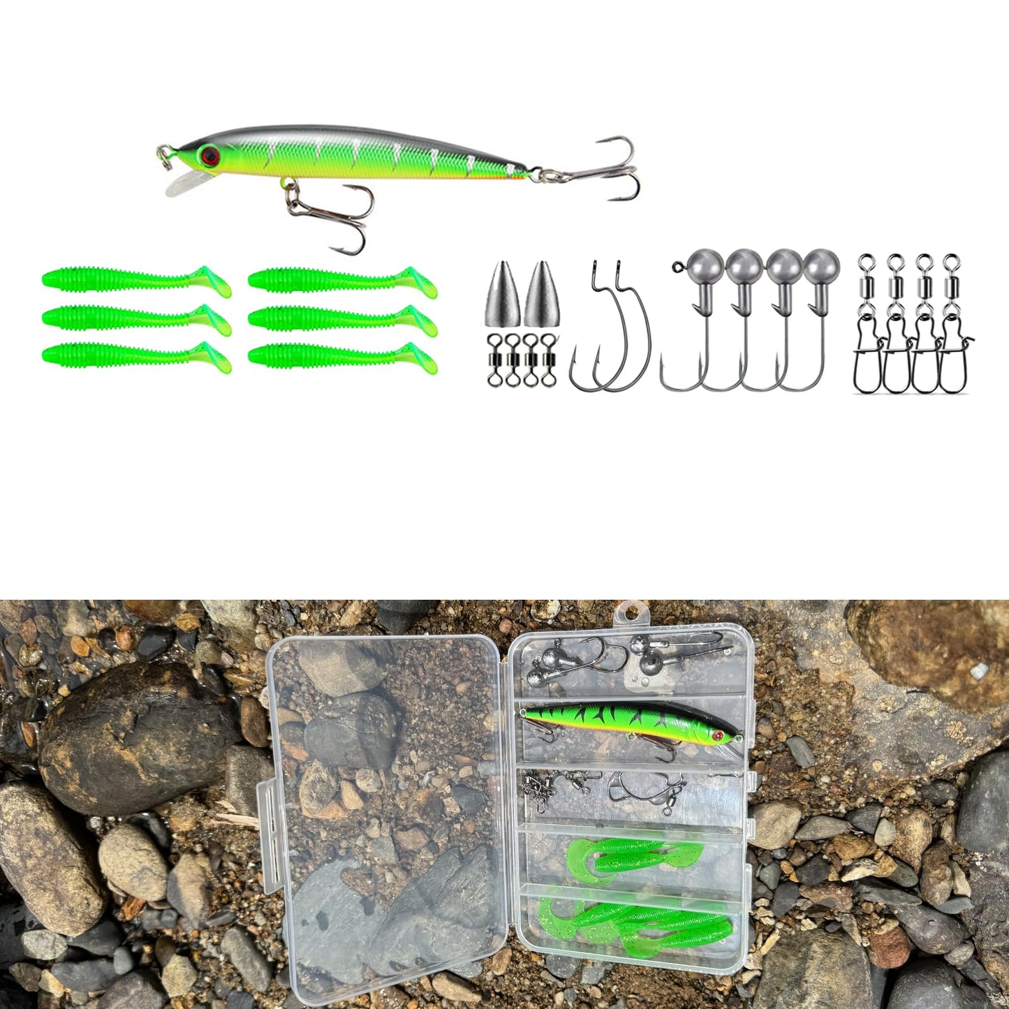 Fishing Pole Combo, 6.9ft 2Pcs Telescopic Rods Set, Collapsible Carbon Fiber Fishing Rods, 2PCS Spinning Reel Set with Carrier Bag Freshwater Fishing Rod and Reel Combos Kits (2.1M/6.89FT)