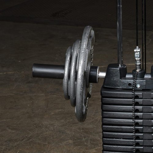 Body-Solid Olympic Barbell Adapter Weight Sleeve (OA8), Converts 1" Standard Plate Posts To 2" Olympic, Includes Hex Bolt Lock-Down, 8 inch Long