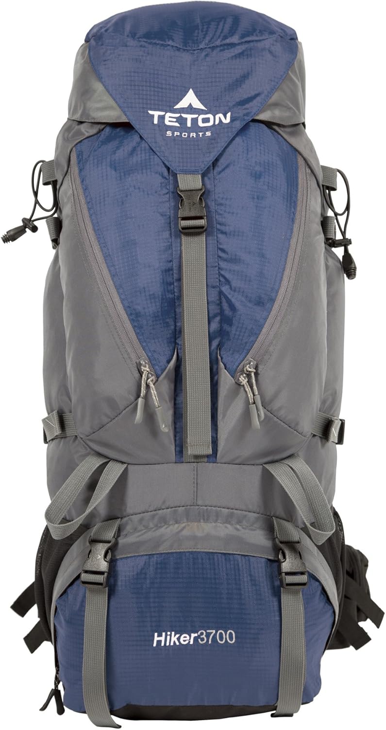 TETON Sports Hiker 3700 Ultralight Internal Frame High-Performance Backpack for Hiking, Camping, Travel, and Outdoor Activities; 60L, Navy