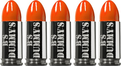 B's Dry Fire Snap Caps - A.K.A. B's Dummy's - Dummy 9mm Luger Training Caps (5 Pack) (Orange Nickel)