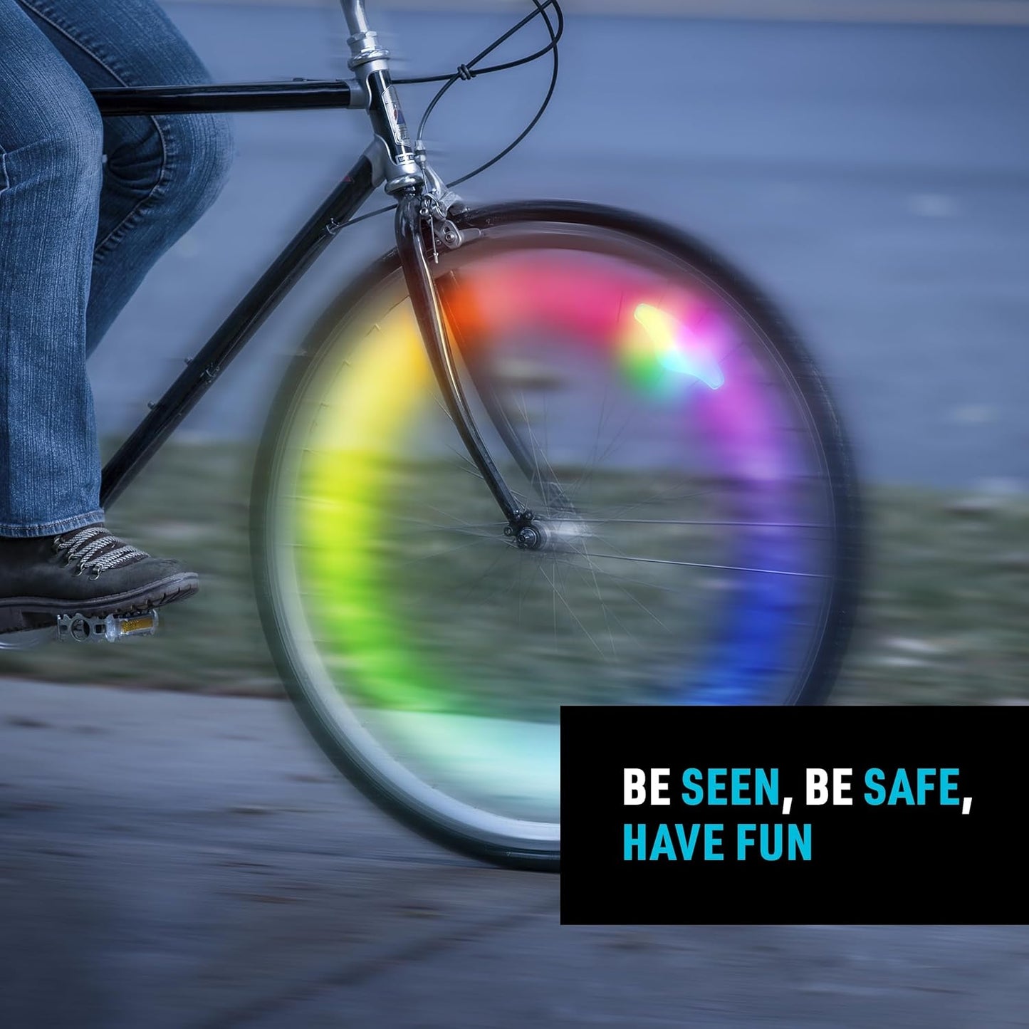 Nite Ize SpokeLit Wheel Light - Bicycle Spoke Light for Visibility and Safety - LED Lights for Bike Wheels - Bicycle Wheel Light - Rechargeable Battery - Disc-O Select