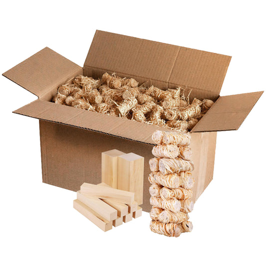 Fire Starter and Fire Wood Sticks for Indoor and Outdoor Use - Quick Ignition Fire Logs for BBQ, Fireplace, Fire Pit and Campfires - Fatwood Firestarter Kindling Sticks