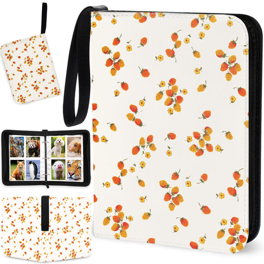 400 Pockets Card Binder, 4-Pocket Trading Card Binder Album Holder Storage Book for Game Cards with 50 Removeable Sleeves, Ideal Baseball Binder Fit 400 Cards, Gift for Kids Adults