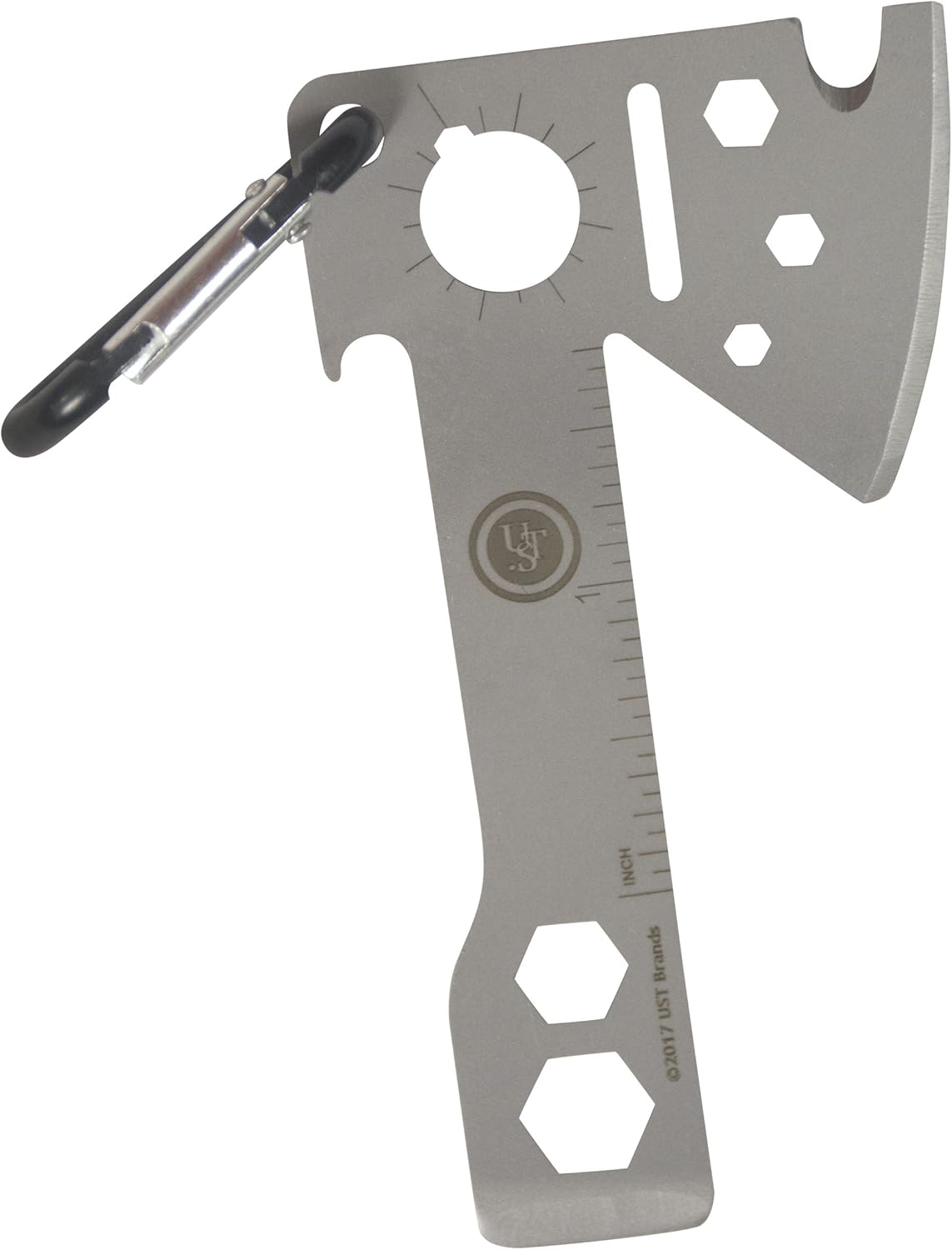 UST Tool-a-Long Multi-Tool Carabiners with Durable, Compact Stainless Steel Construction for Hiking, Kayaking, Camping, Travel and Outdoor Survival