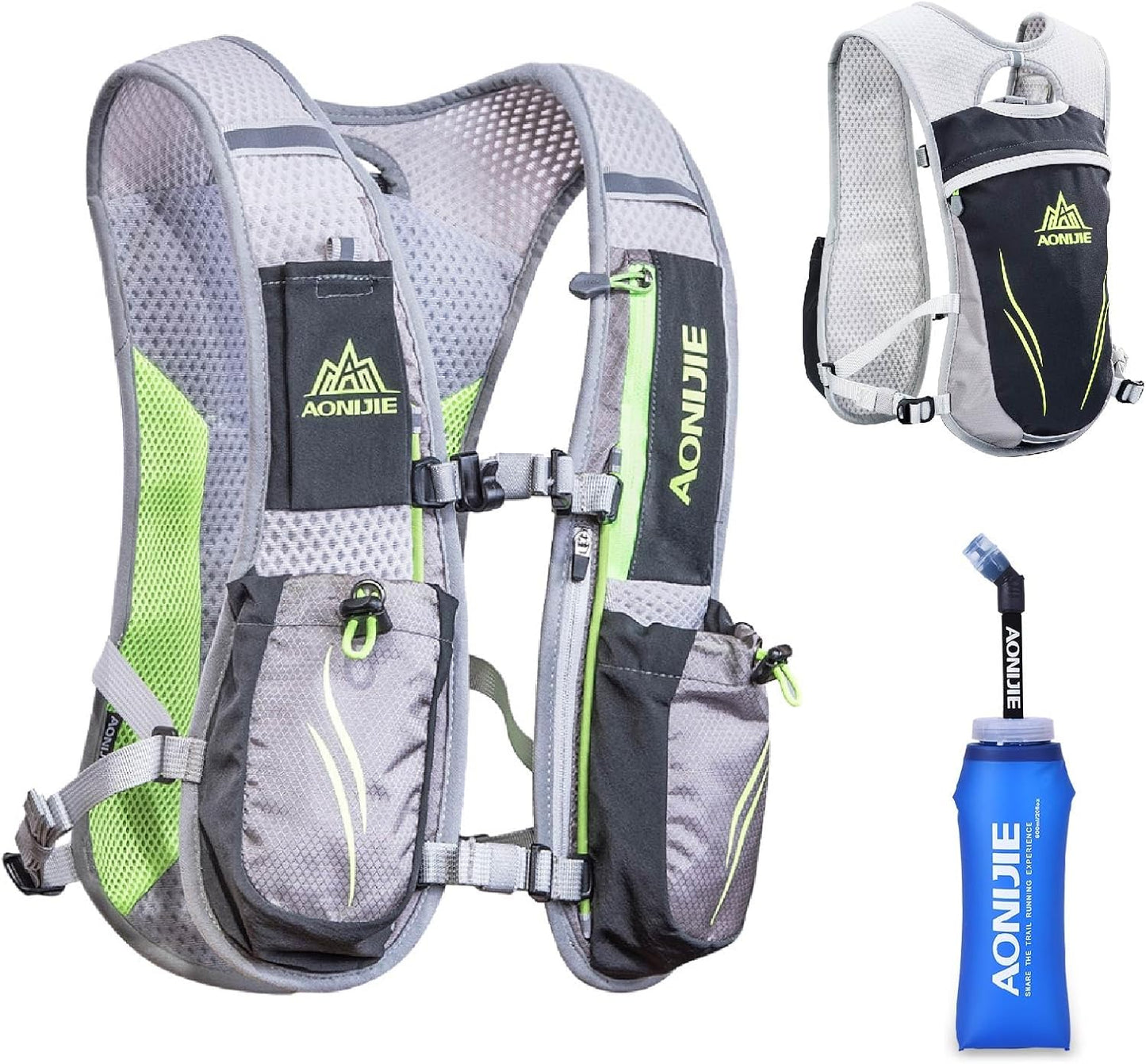 JEELAD Running Hydration Vest Trail Backpack for Women and Men Jogging Trail Race Marathon Cycling Hiking