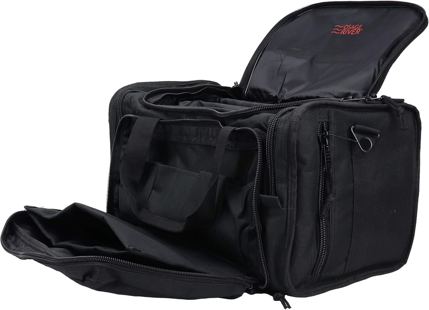 Tactical Range Bag with Removable Pistol Pouches - Duffle for Ammo, Shooting & Hunting