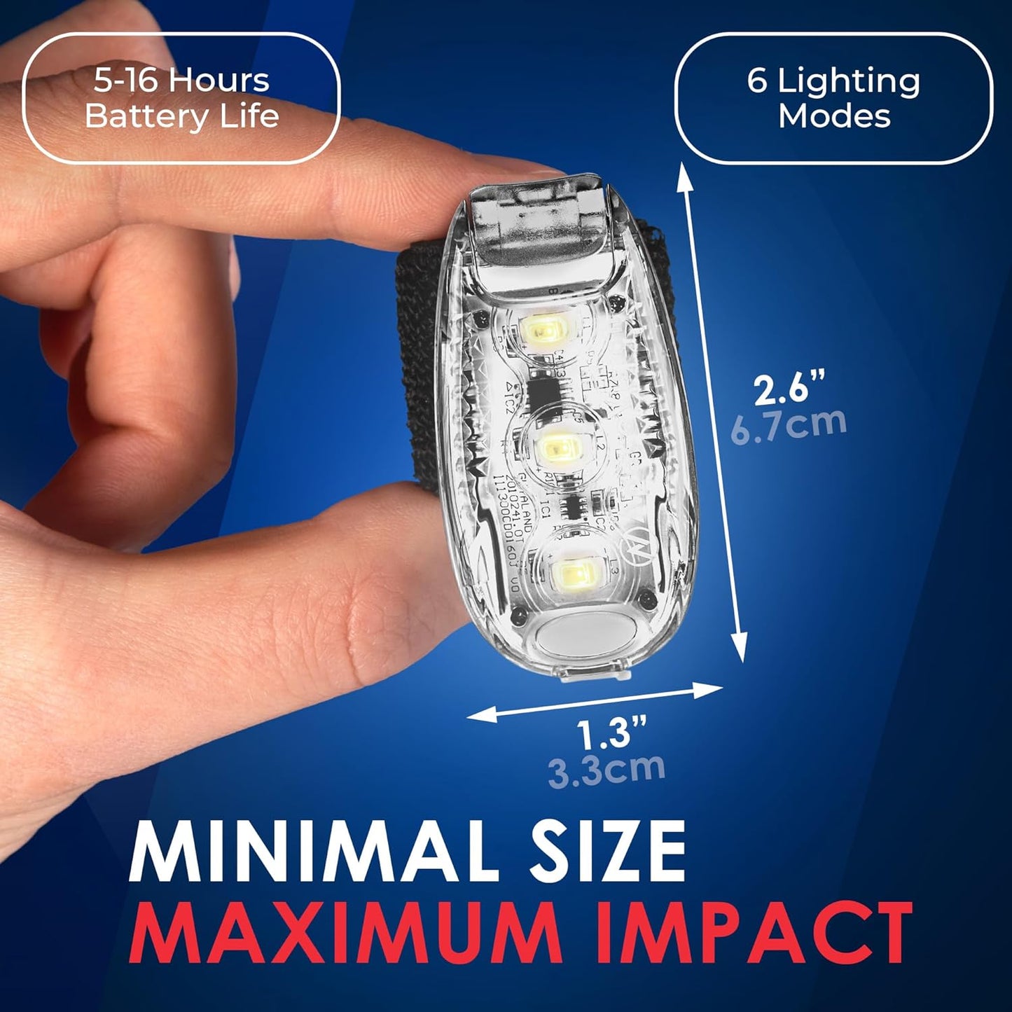 EverLightFX USB Rechargeable LED Safety Light (2 Pack) by Apace - Super Bright Bike Tail Light Works Brilliantly as Running Light for Joggers, Pets, Bicycle Strobe or Rear Clip On Lights