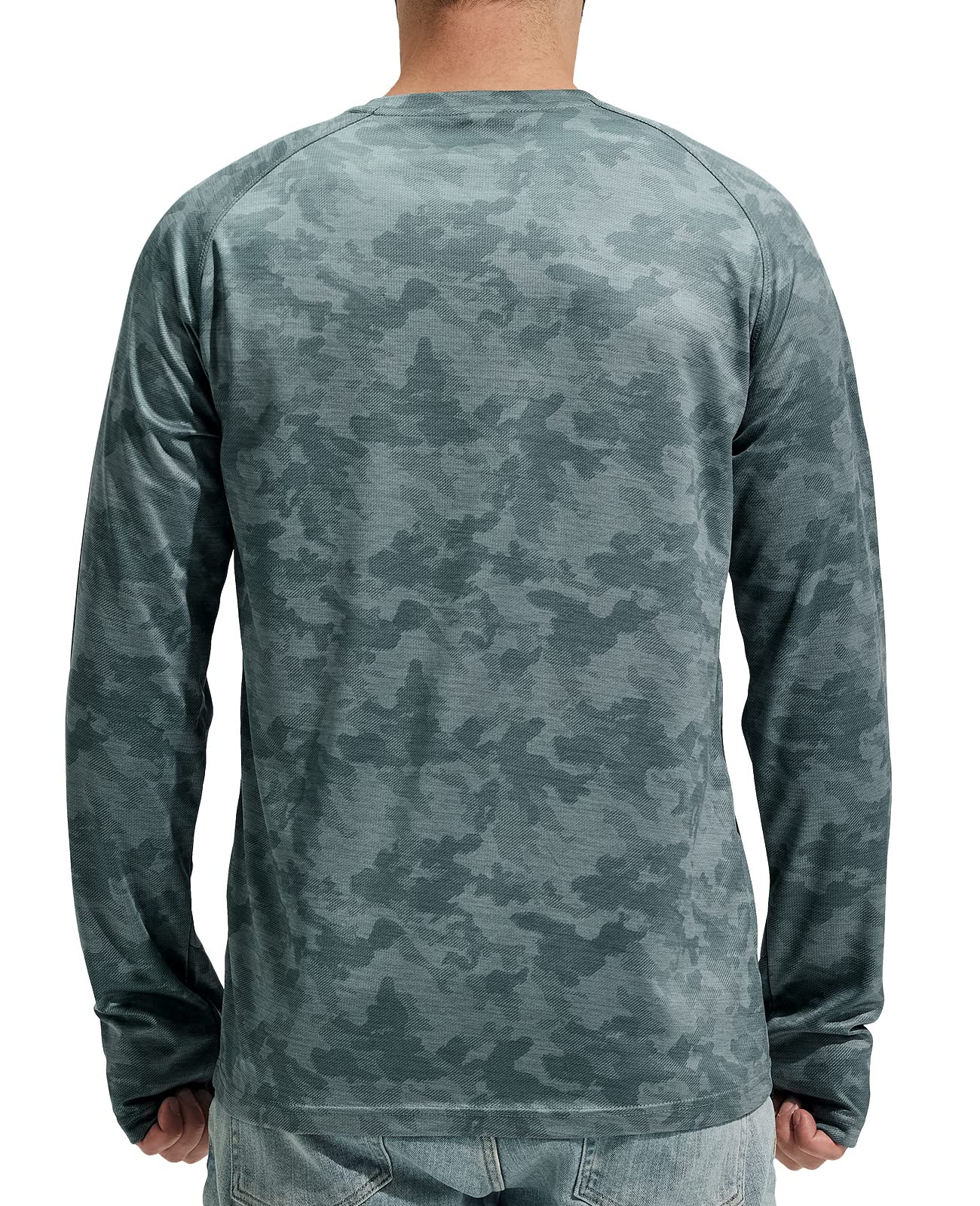 Men's UPF 50+ Long Sleeve Shirts UV Sun Protection Athletic Shirts for Hiking Fishing Running Rash Guard, Green, L