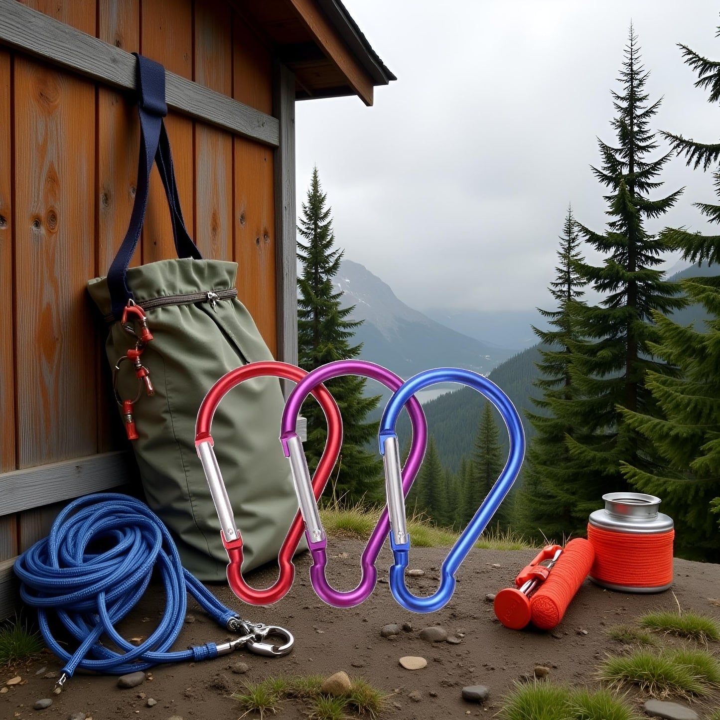 5Pcs Carabiner Clip 4 inch Aluminum Carabiner Clip Big Spring Snap Key Chain Hook Caribeaner for Durable Carabeaner Keychain Clip Great for Keychains and Gear Organization Accessory Outdoor